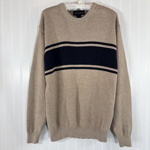 Vintage Croft & Barrow Mens Knit Sweater Size L Fisherman Academia Heritage Cozy